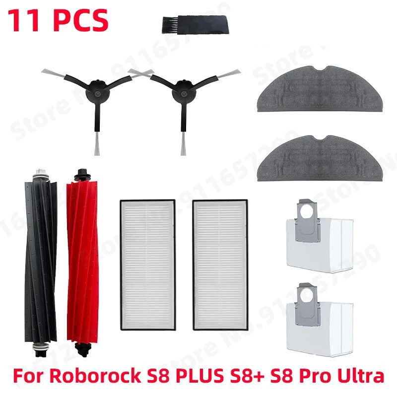 Roborock S8 PLUS S8+ S8 Pro Ultra G20 Robot Vacuum Main Side Brush Mop Hepa Filter Dust Bag Cleaning Rolling Brush Accessories
