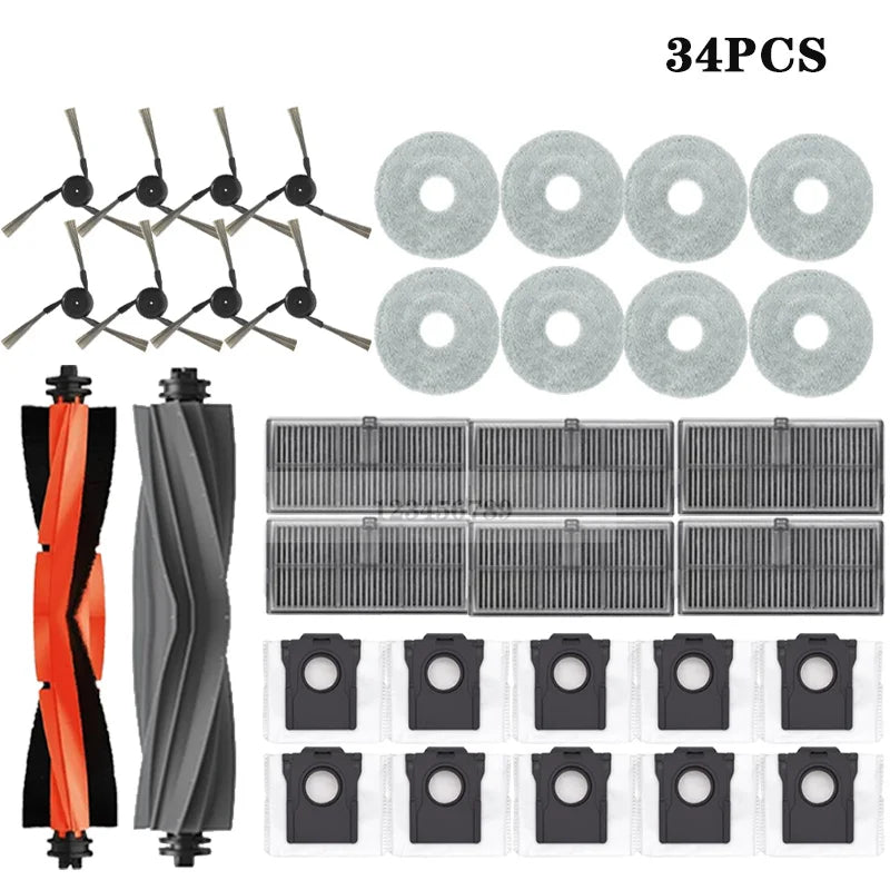 Dreame X40 Ultra / X40 Pro Robot Vacuum Spare Parts Main Side Brushes Mop Cloths HEPA Filters Dust Bags Accessories