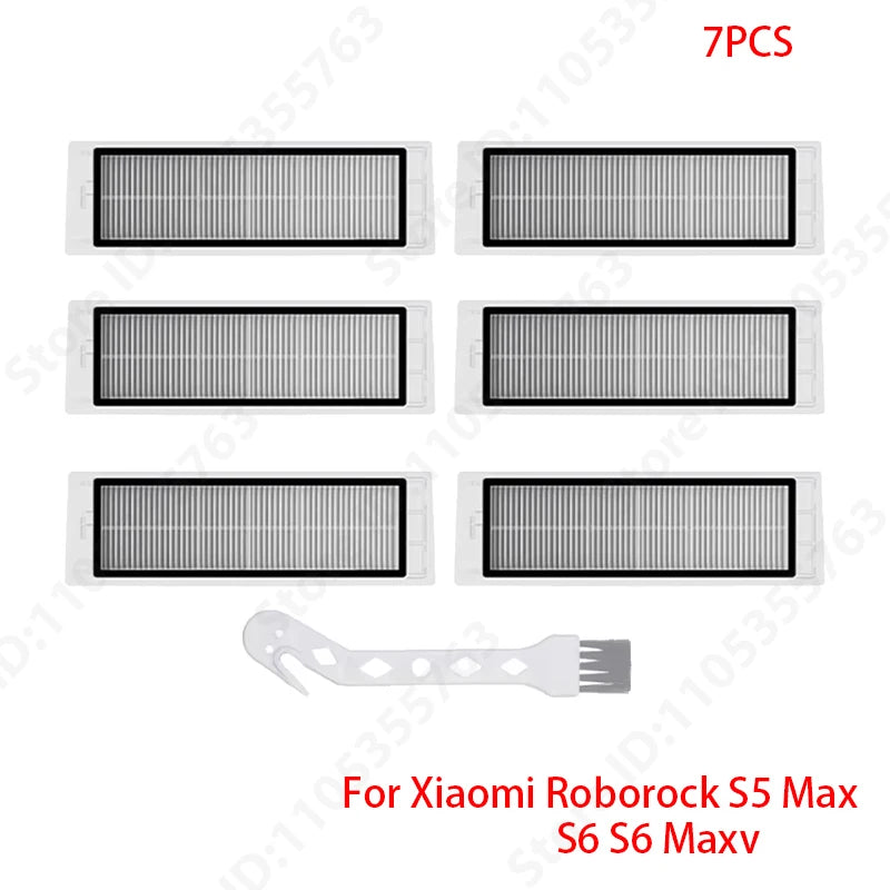 For Xiaomi Roborock S5 Max S50 S55 S5 S6 MaxV S6 Pure E4 E5 Robot Vacuum Spare Parts Main Side Brush Hepa Filter Mop