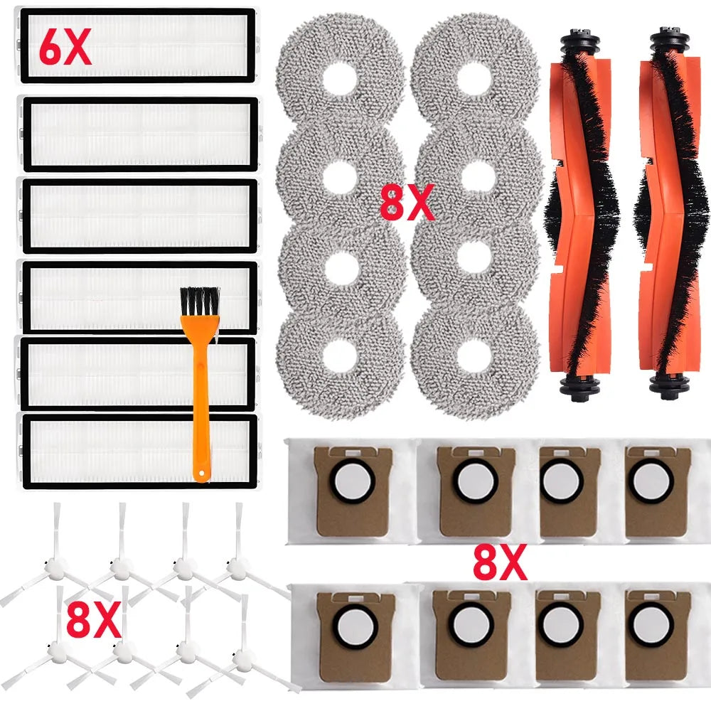 Dust Bag Mop Cloth Accessories For Xiaomi Robot Vacuum X20+/X10+/X20 Plus/X10 Plus Main Side Brush Hepa Filter Replacement Parts
