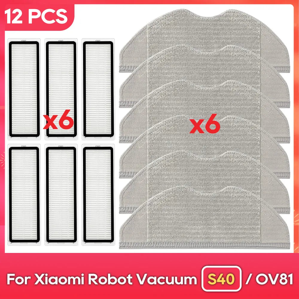 Fit For ( Xiaomi Robot Vacuum S40 / OV81 ) Accessories Main Side Brush Mop Filter Replacement Spare Parts