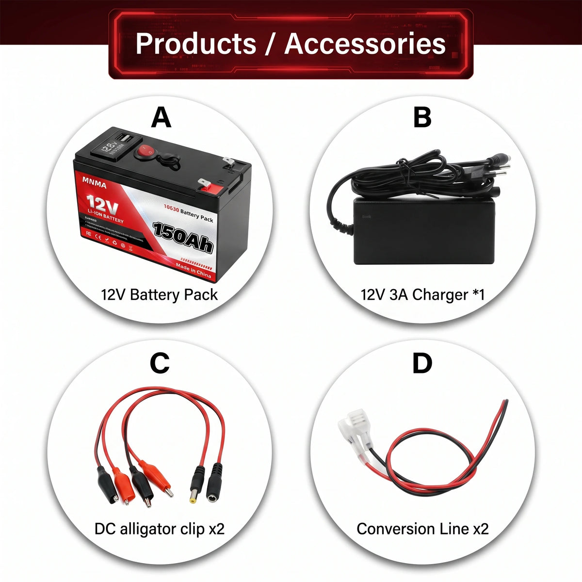 12V LiFePO4 UPS Battery 150Ah Built-in BMS Deep Cycle Releas