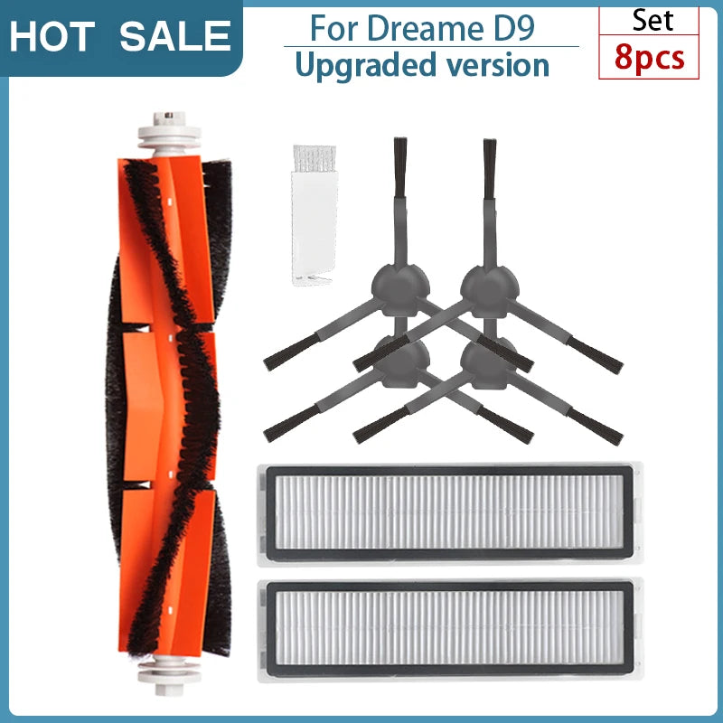 For Dreame Bot D9 Accessories D9 Max Robot Vacuum Cleaner HEPA Filter Main Side Brush Mop Cloths Replacement Spare Parts