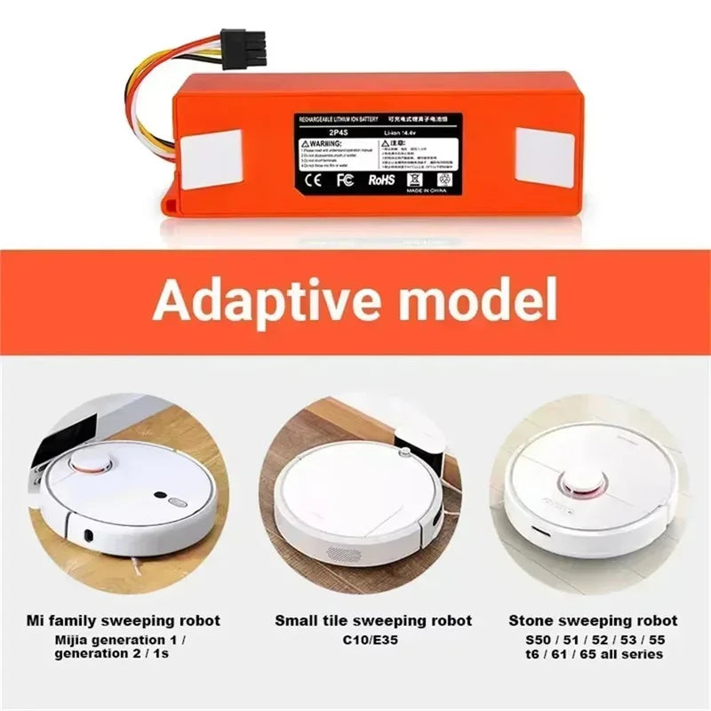 14.4V 12800mAh Replacement Battery for Xiaomi Roborock S55 S