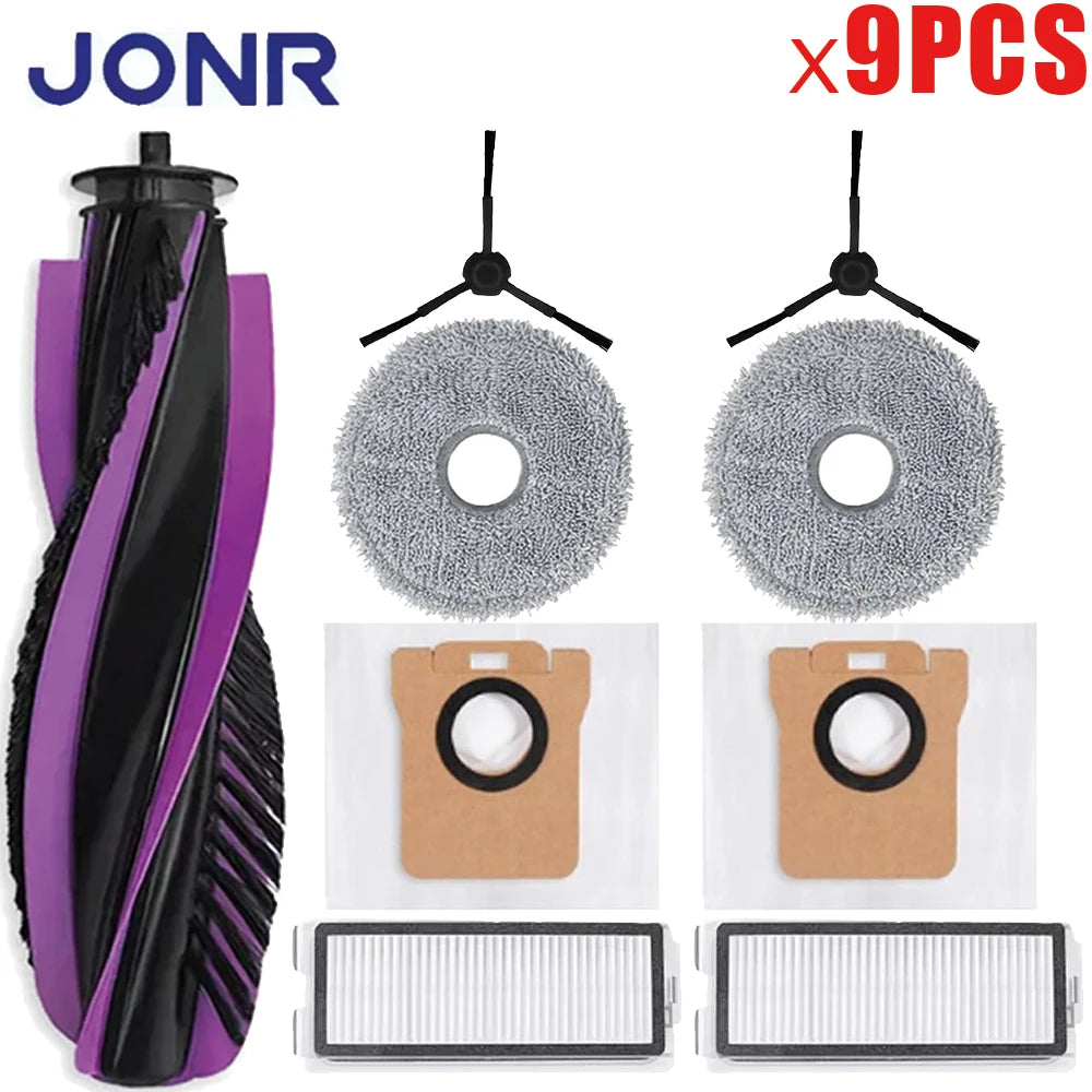 Spare Parts For JONR P20 PRO/T5 Pro Robot Vacuum Cleaner Main Side Brush Hepa Filter Mop Cloth Mop Pad Dust Bag Replacement