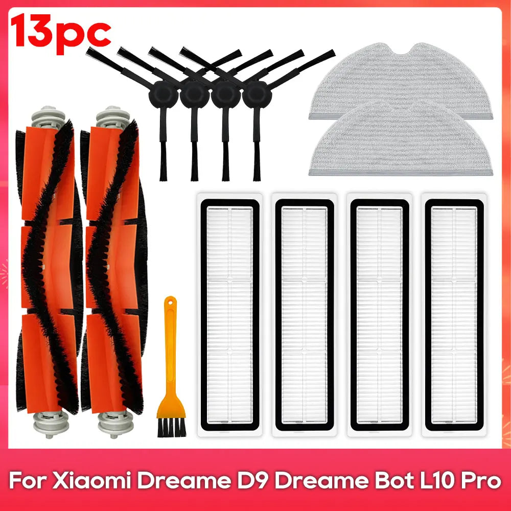 Compatible For ( Dreame D9 L10 Pro Trouver Robot LDS Vacuum Finder ) Spare Parts Accessories Main Side Brush Mop Hepa Filter