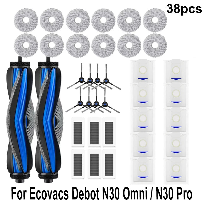 For Ecovacs Debot N30 Omni / N30 Pro Omni Accessory Main Side Brush Hepa Filter Mop Dust Bag Robot Vacuum Replacement Part