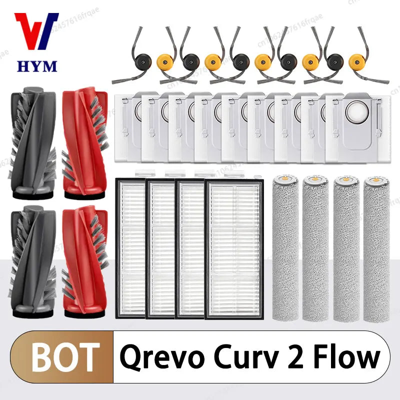 Roborock Qrevo Curv 2 Flow Robot vacuum cleaner Accessories 