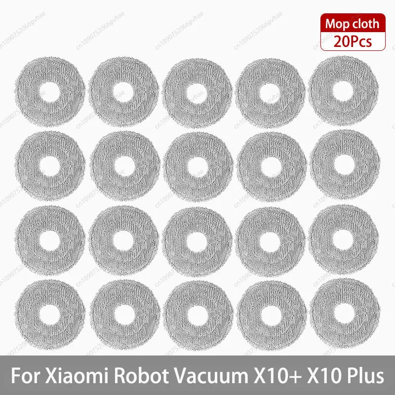 For Xiaomi Robot Vacuum X10+ / X10 Plus Parts Accessories Main Brush Side Brush Hepa Filter Mop Cloth Dust Bag Replacement Spare