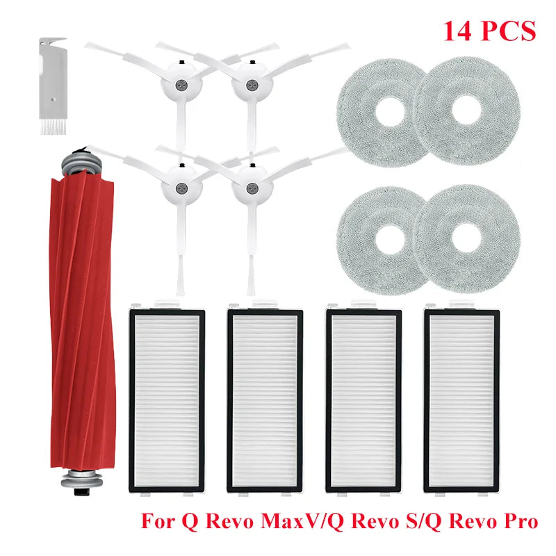 Accessories For Roborock Q Revo MaxV/Q Revo S/Q Revo Pro Vacuum Cleaner Part Main Brush Mop Cloth Dust Bag Mopping Cloth Pad
