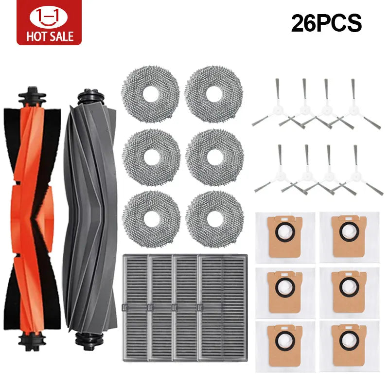 For Xiaomi Mijia M30S D103CN robot vacuum cleaner Accessories Main Side Brush Hepa Filter Mop Cloth Dust Bag Replacement Parts