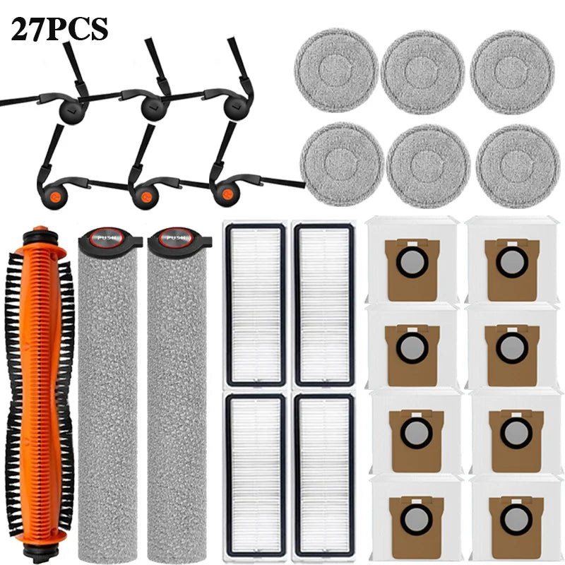 For Xiaomi Mijia Robot Vacuum 6 Max / PV11CN Replacement Spare Parts Accessories Main Side Brush Hepa Filter Mop Cloth Dust Bag