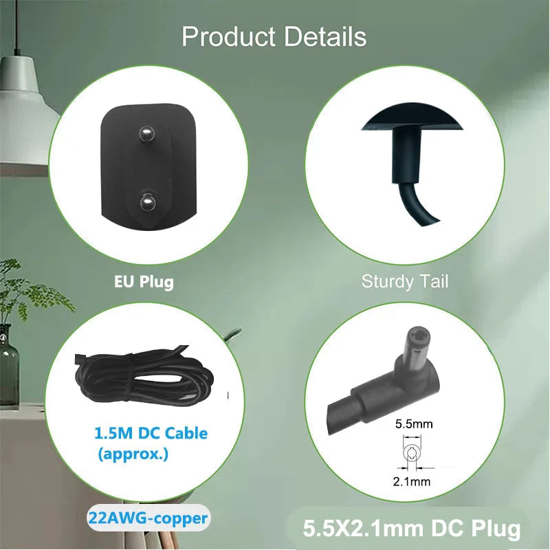 EU Power Supply for Xiaomi Mi Robot Vacuum-Mop Pro Essential