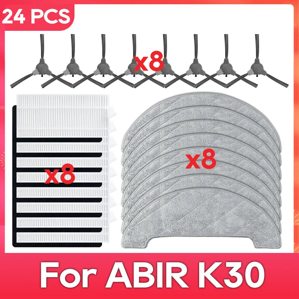 Fit For ( ABIR K30 / K20 )Part Accessory Side Brush Filter Mop Robot Vacuum Cleaner Kit Consumable Replacement