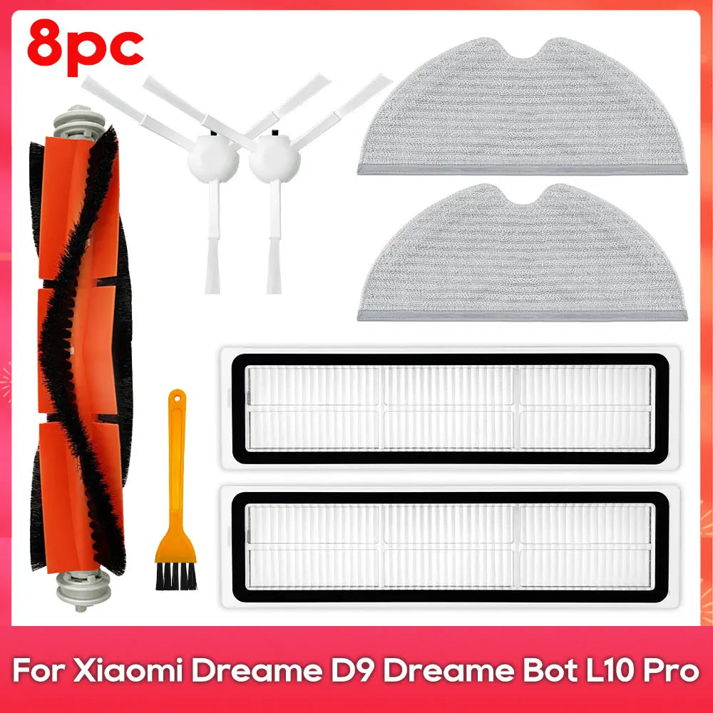 Compatible For ( Dreame D9 L10 Pro Trouver Robot LDS Vacuum Finder ) Spare Parts Accessories Main Side Brush Mop Hepa Filter