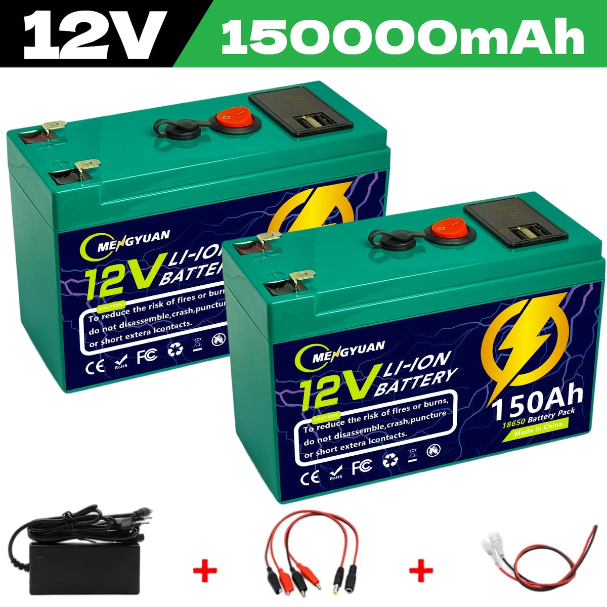 12V 150Ah Lithium-Ion Battery Built-in BMS Deep Cycle for LE