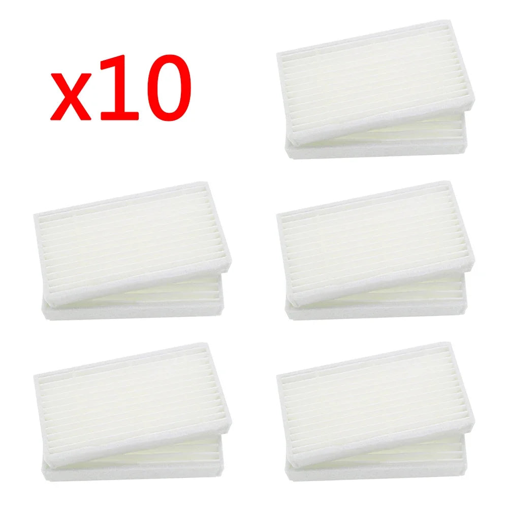 6Pcs Side Brush+4Pcs Filter Hepa for Ariete Briciola 2711 2712 2713 2717 ROBOT HOFER Cleaner Parts Accessories