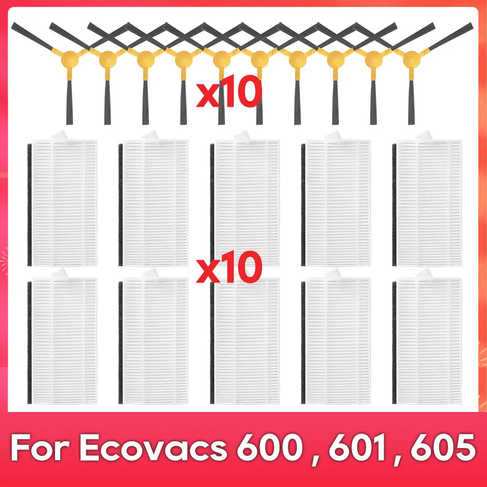 Fit For ( Ecovacs DEEBOT 600 DO3G 601 605 ) Robot Vacuums Roller Side Brush Cover Filter Replacement Spare Part Accessory