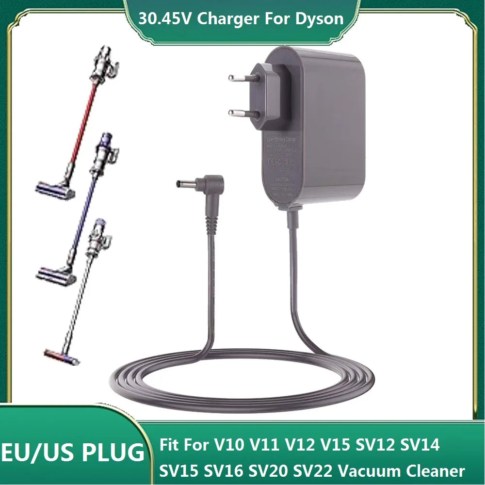 30.45V 1.1A Charger For Dyson V10 V11 V12 V15 SV12 SV14 SV15