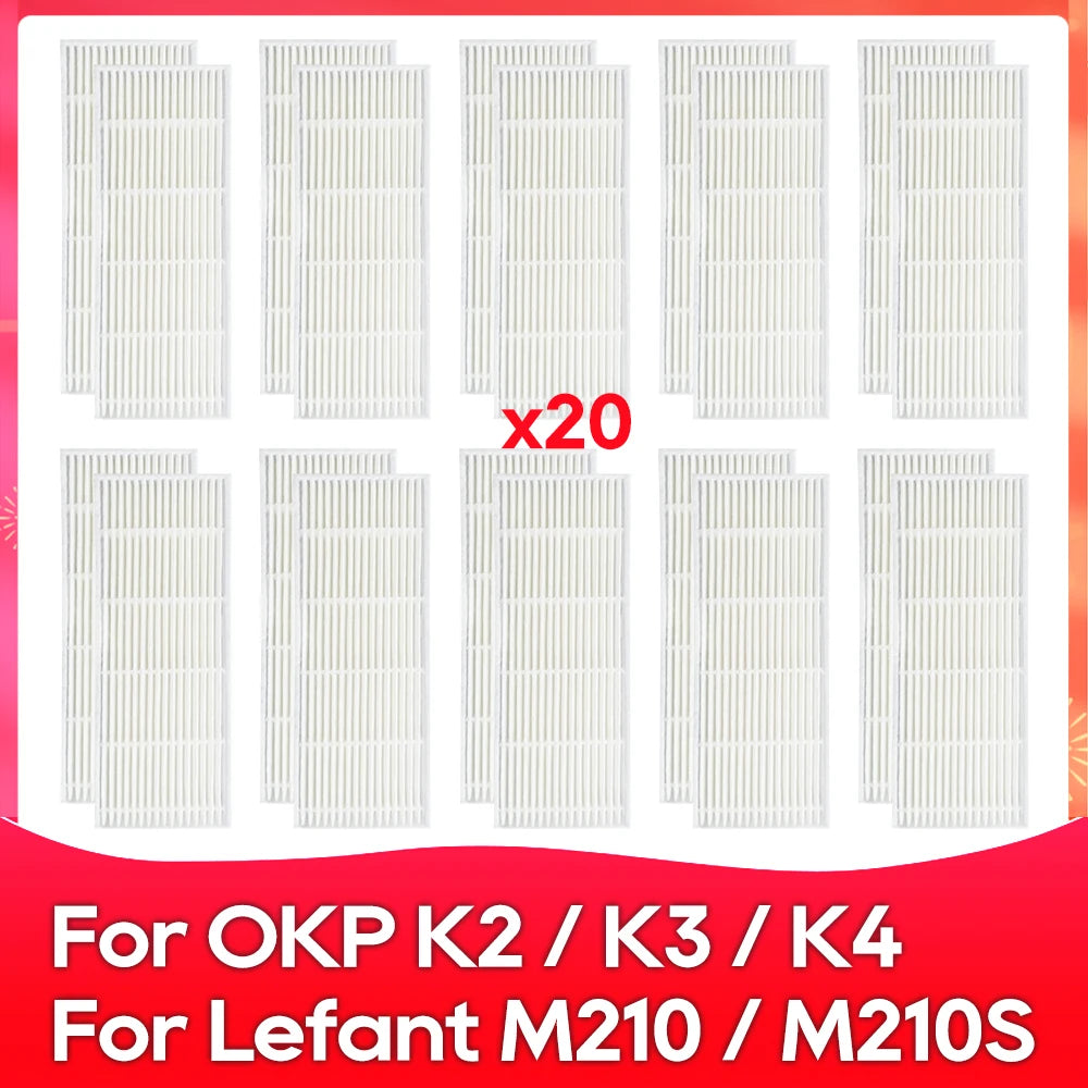 Compatible For Lefant M210 / M210S / M210B / OKP K2 / K3 Robot Vacuum Replacement Spare Parts Accessories Side Brush Hepa Filter