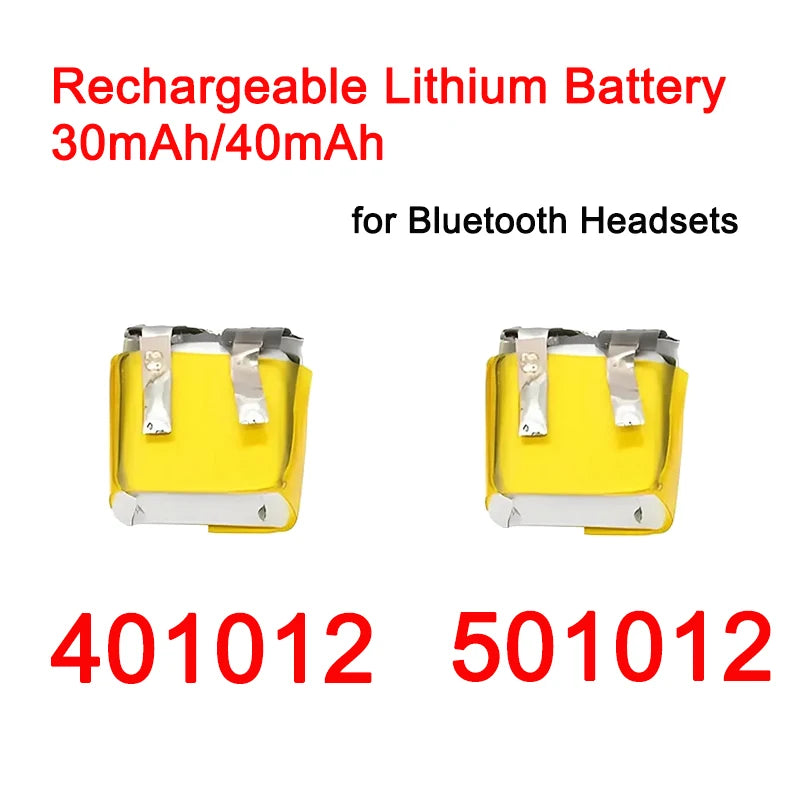 401012/501012 3.7V Battery 401012 3.7V 30mAh/40mAh Rechargea