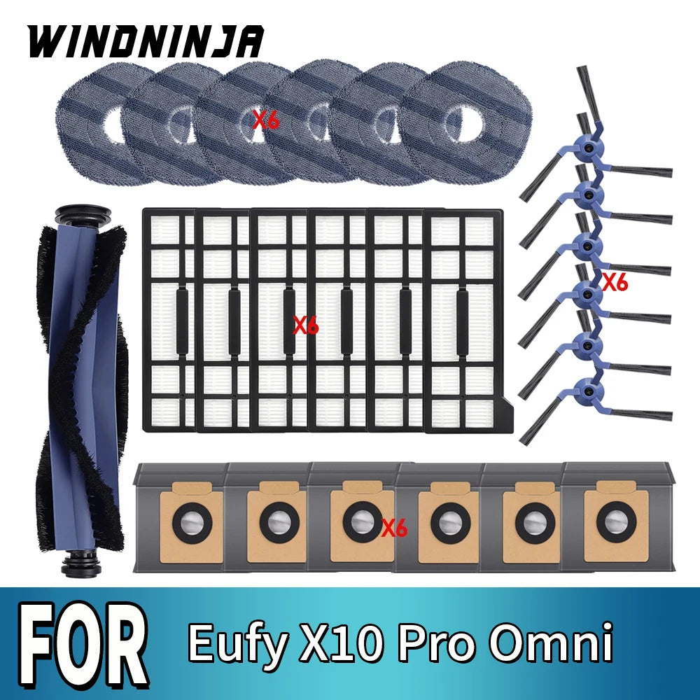 Parts Kit for Eufy X10 Pro Omni Robot Vacuum Main Roller Bru