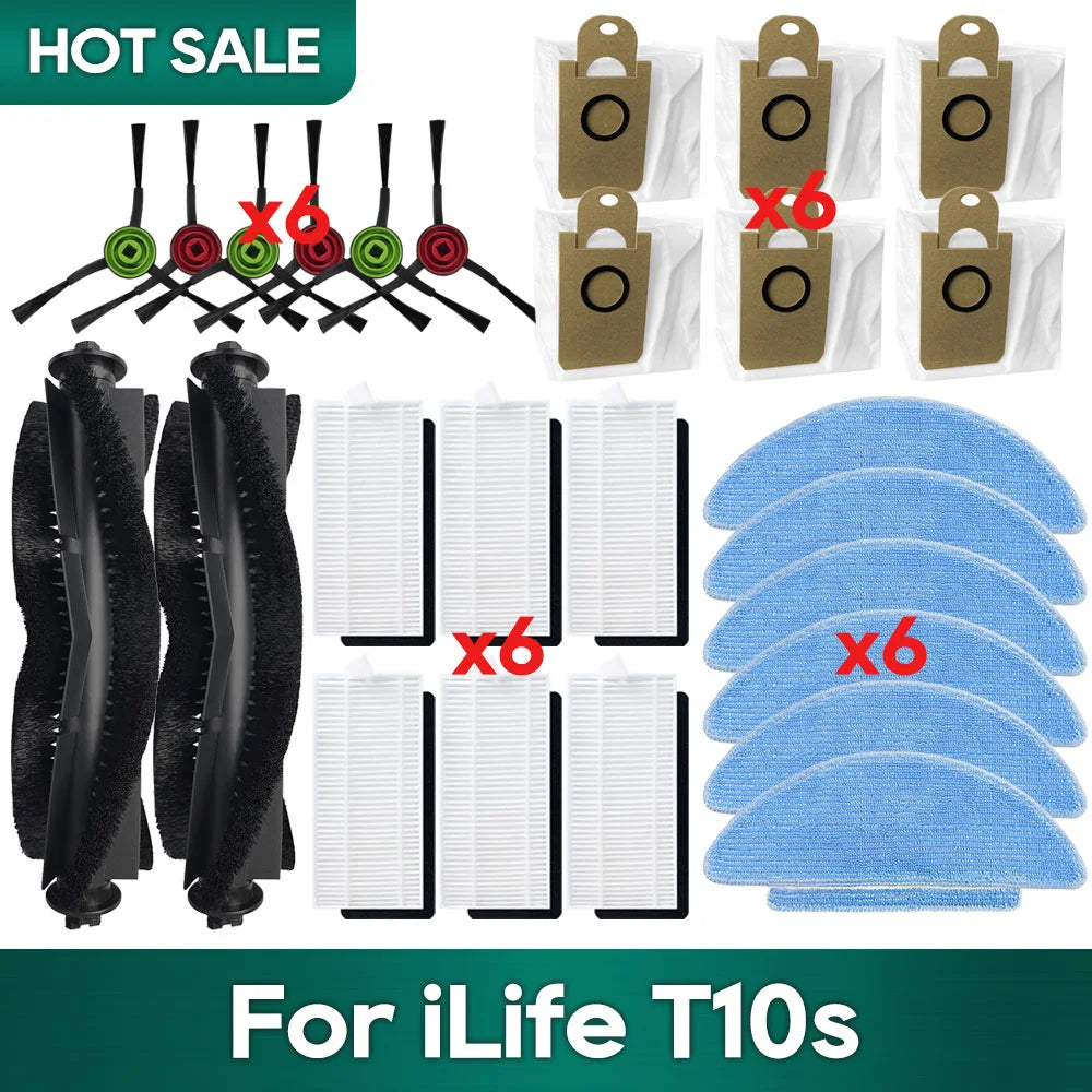 Compatible For iLife T10s Robot Vacuums Replacement Spare Pa