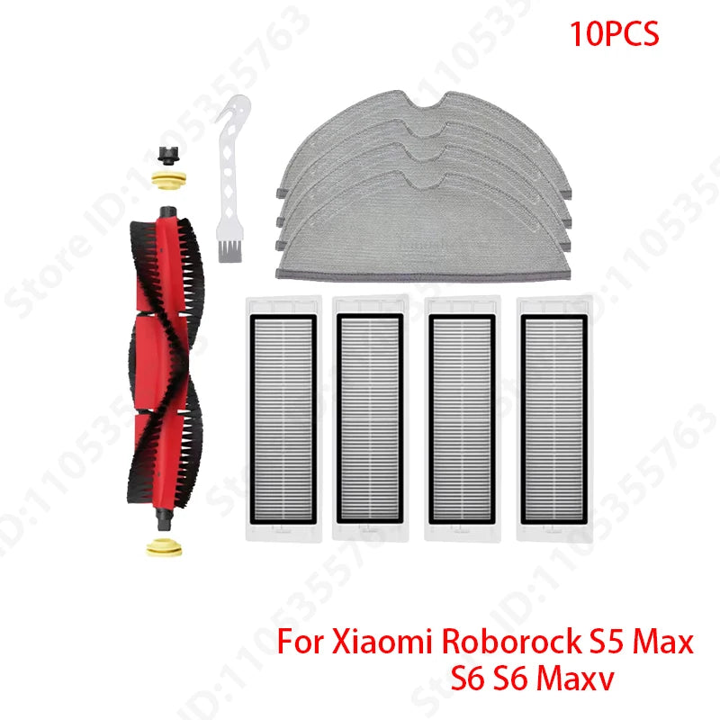 For Xiaomi Roborock S5 Max S50 S55 S5 S6 MaxV S6 Pure E4 E5 Robot Vacuum Spare Parts Main Side Brush Hepa Filter Mop