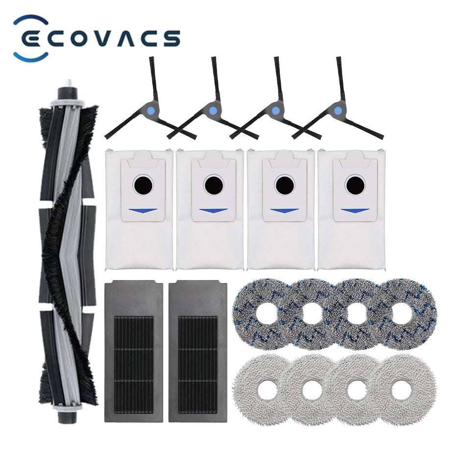 Ecovacs Deebot X2 Omni / X2 Pro / X2 Robot Vacuum Accessories Roller Main Side Brush Hepa Filter Mop Cloth Dust Bag Parts