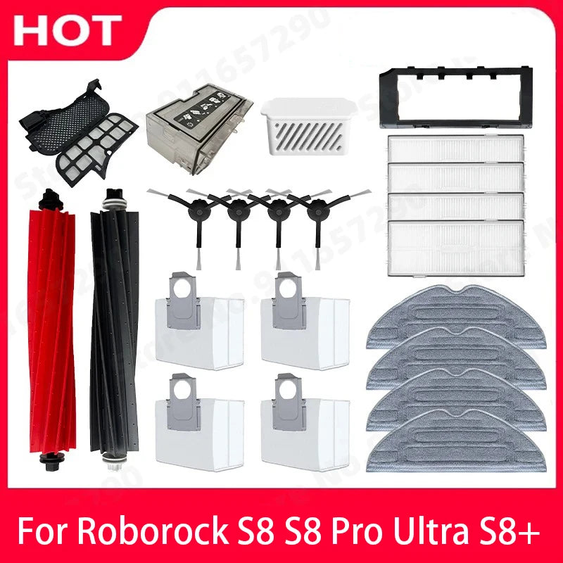 Roborock S8 Pro Ultra S8+ Robot Vacuum Spare Parts Mop Cloth