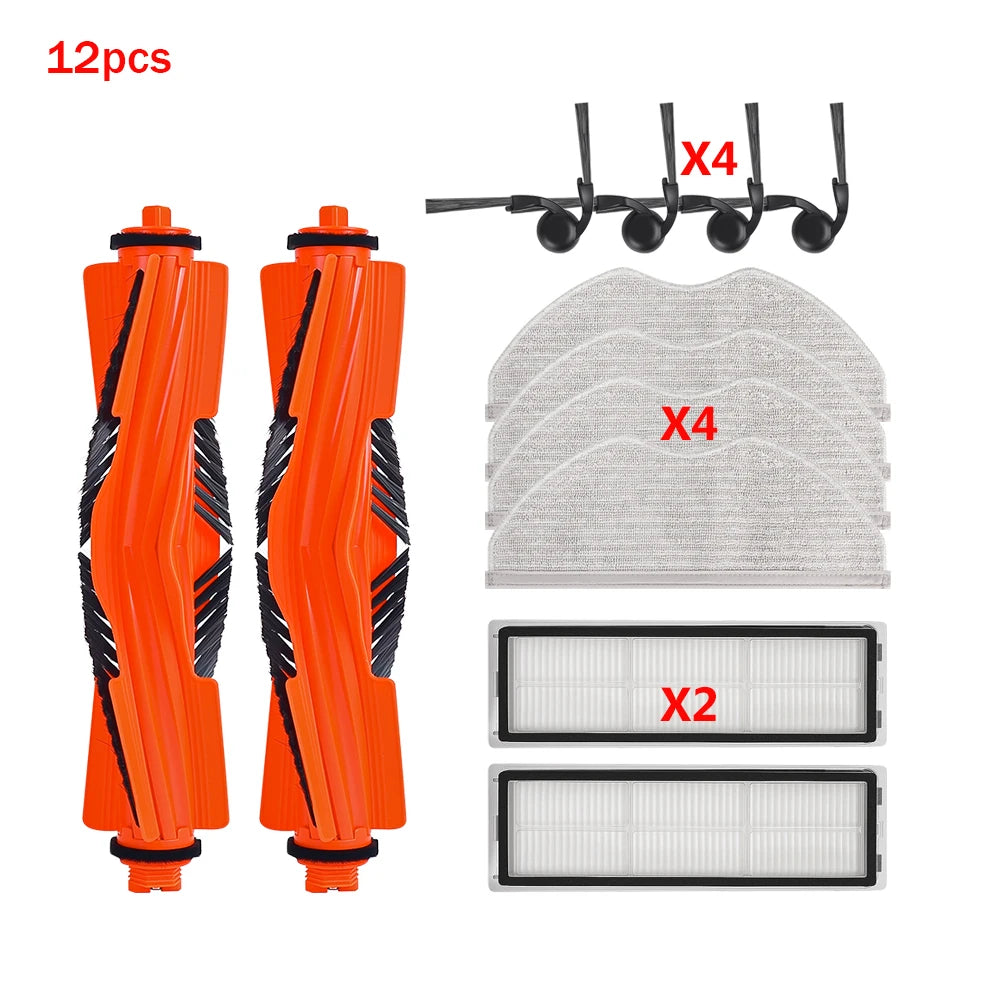 Replacement Consumable Kit For Xiaomi S40 OV81 Robot Vacuum Main Roller Side Brush HEPA Filter Mop Pad Spare Accessories