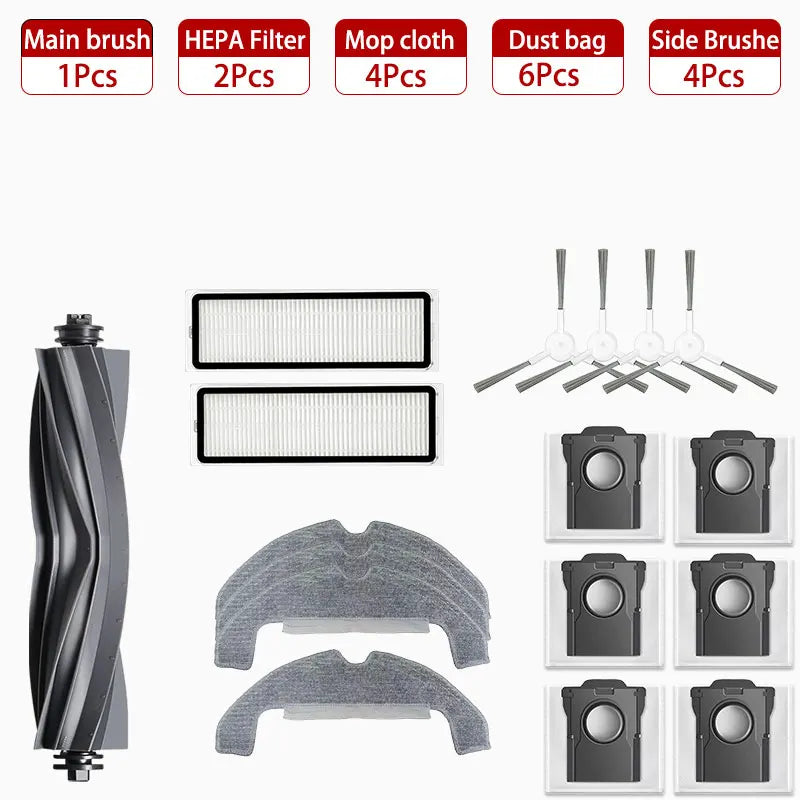 Dreame D10 Plus Gen 2 RLD32GD Robot Vacuum Spare Parts Consumables Main Side Brush Hepa Filter Mop Cloth Dust Bag Accessories