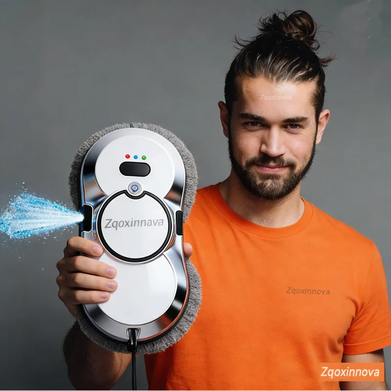 Water Spray Home Window Cleaning Robot With Tank Smart Windo