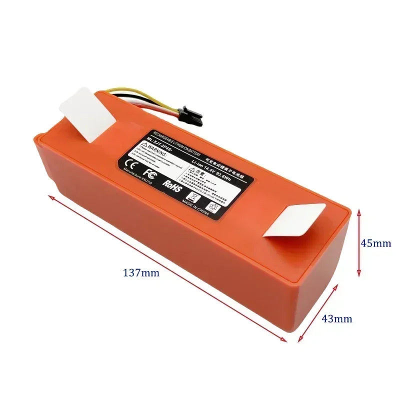 14.4V BRR-2P4S-5200S Robotic Vacuum Cleaner Battery For Xiao
