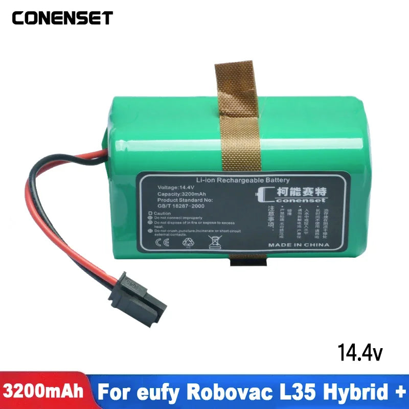 14.4V 3200mAh Replacement Battery For Eufy Robovac L35 Hybri