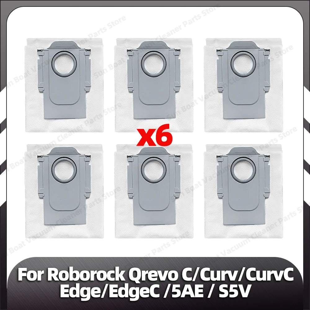 Fit for Roborock Qrevo C/QrevoC Pro/Curv/CurvC/Edge/EdgeC/5AE/S5V/S5X/5AI/5XC Main Side Brush HEPA Filter Mop Pad Dust Bag Parts