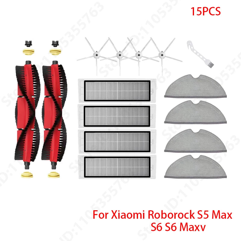 For Xiaomi Roborock S5 Max S50 S55 S5 S6 MaxV S6 Pure E4 E5 Robot Vacuum Spare Parts Main Side Brush Hepa Filter Mop