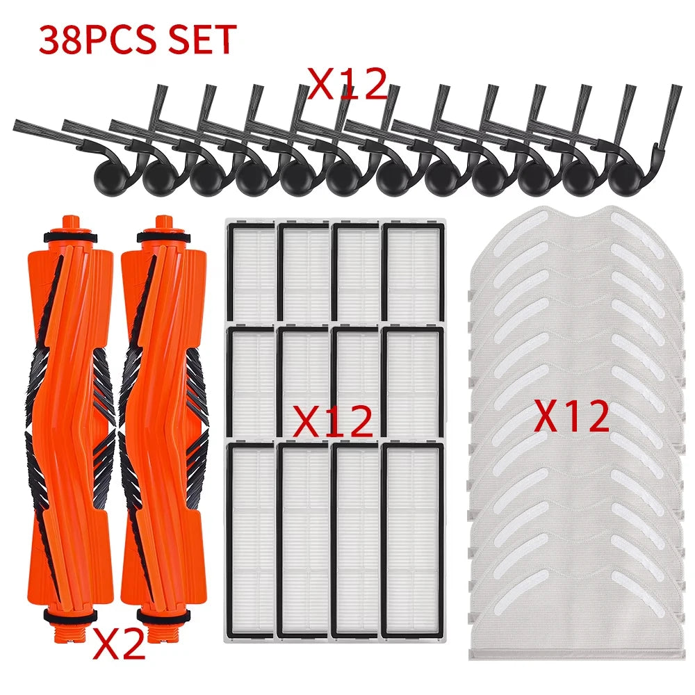 Replacement Kits For Xiaomi Robot Vacuum S40 OV81 BHR084AEU Main Brush Side Brush HEPA Filter Mop Cloth Vacuum Parts Accessories