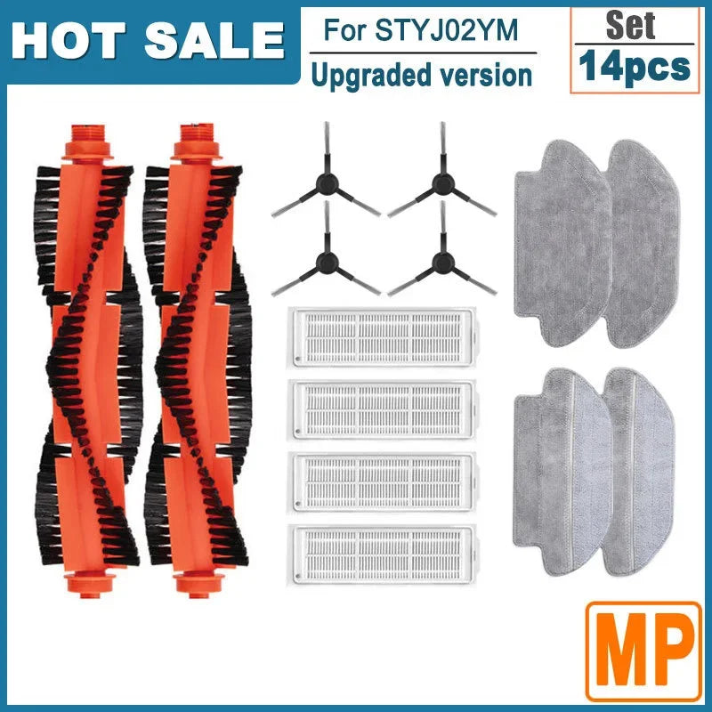 Compatible For Xiaomi Robot Vacuum S10 S12 B106GL / Mop 2S XMSTJQR2S Replacement Main Side Brush Filter Cloth Parts Accessories
