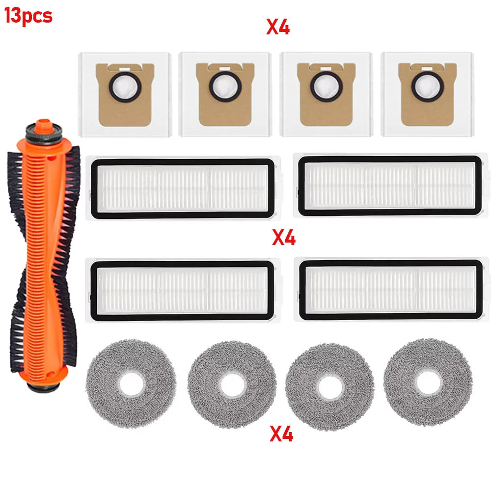 Mop Cloth Dust Bags Fit For Xiaomi 5 Pro/OV21CN Robot Vacuum Hepa Filter Side Brush Main Brush Dust Bag Filters Replacement Part