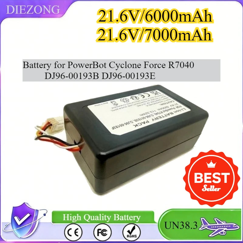 21.6V/6000-7000mAh Robot Vacuum Cleaner Battery for Samsung 
