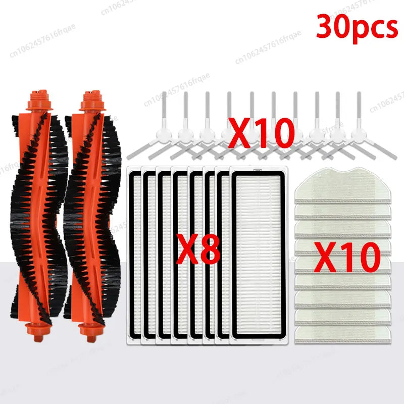 For Xiaomi Robot Vacuum S40C / E101 Accessories Main Side Brush Mop Cloth HEPA Filter Replacement Spare Parts