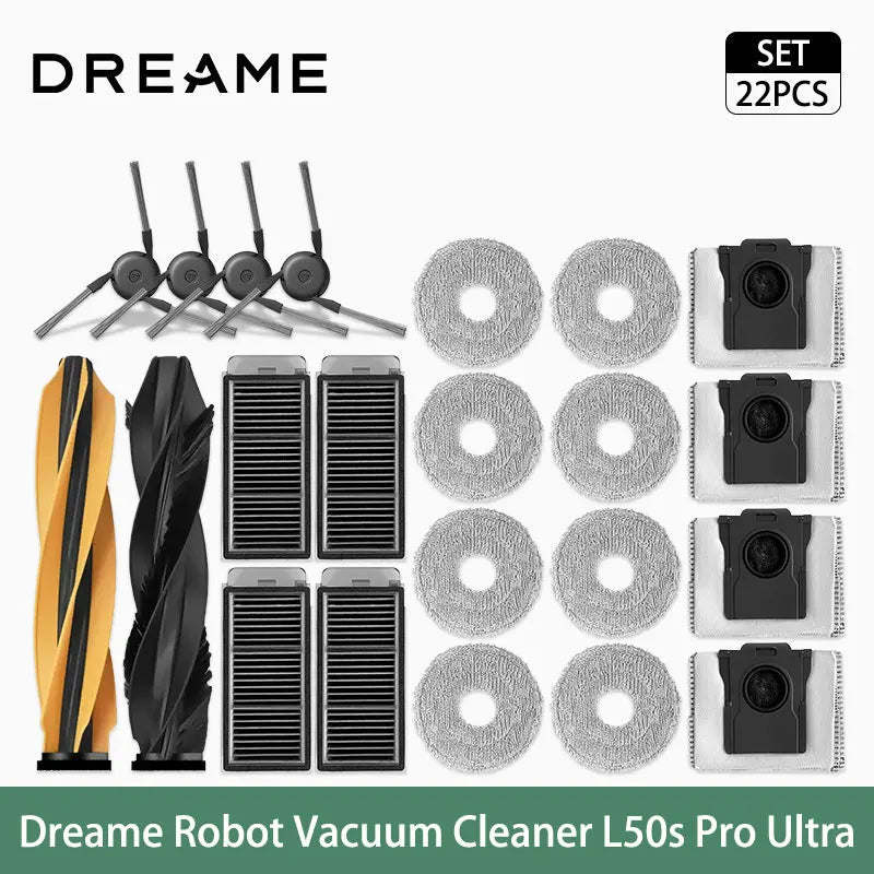 Dreame L50s Pro Ultra Robot Vacuum Cleaner Replacement Accessories Main Side Brush Mop Cloth Hepa Filter Dust Bag Spare Parts