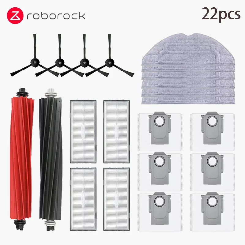 Roborock S8/S8+/S8 Pro Ultra Robot Vacuum Cleaner Accessories Main Side Brush Mop Cloth Hepa Filter Dust Bag Spare Parts