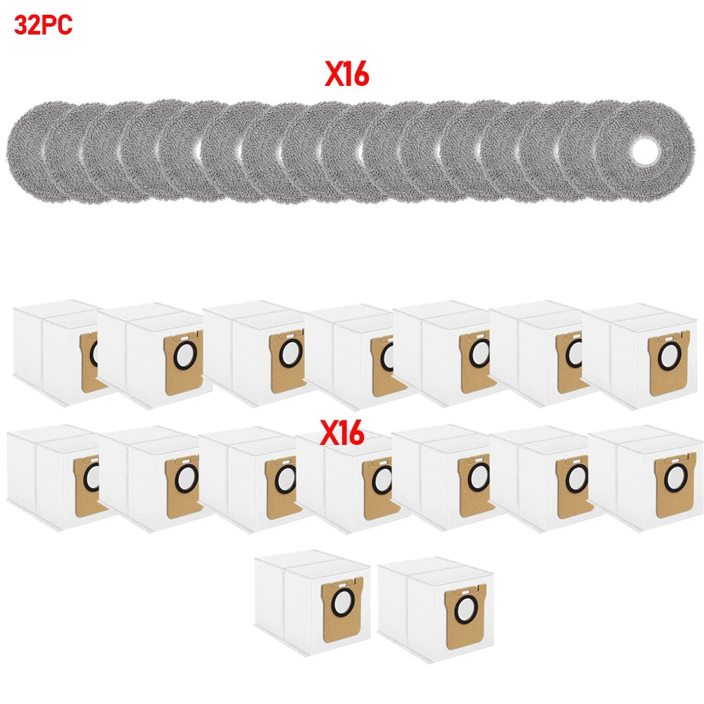 Disposable Dust Bag Mop Cloths for Xiaomi 5 Pro OV21CN X10 X20 X20 Plus X20 Max M30 Pro/M30S Robot Vacuum Cleaner Replacement