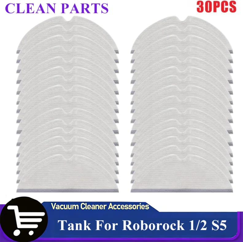 Water Tank Mop For ( Roborock 1/2 S5 S50 S51 S55 S6 S60 S65 E25 E35 E20 C10 T4 T6 Mi ) Vacuums Cleaner Mop Cloth Parts