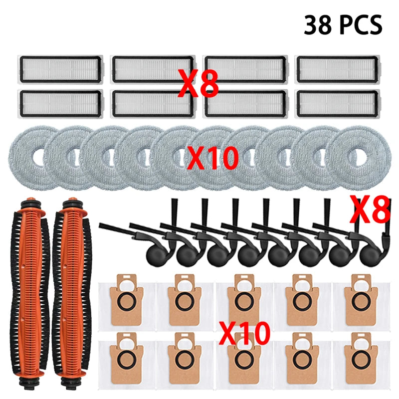 For Xiaomi Robot Vacuum 5 Pro / OV21GL Cleaner Accessories Main Brush Side Brush Hepa Filter Mop Cloth Dust Bag Parts Spare