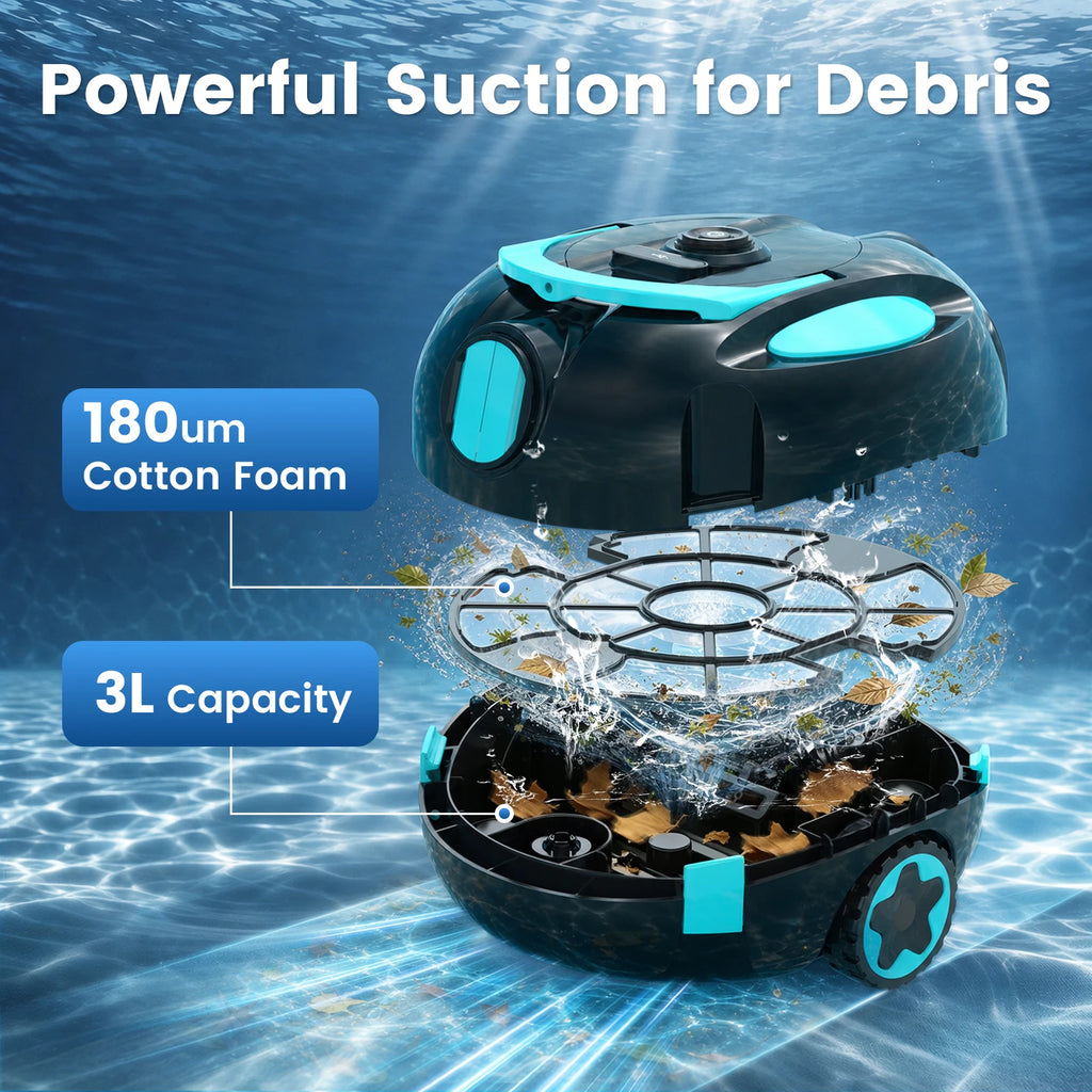 Vastorm H1 Pool Vacuum Robot Automatic Pool Cleaner 120 Mins