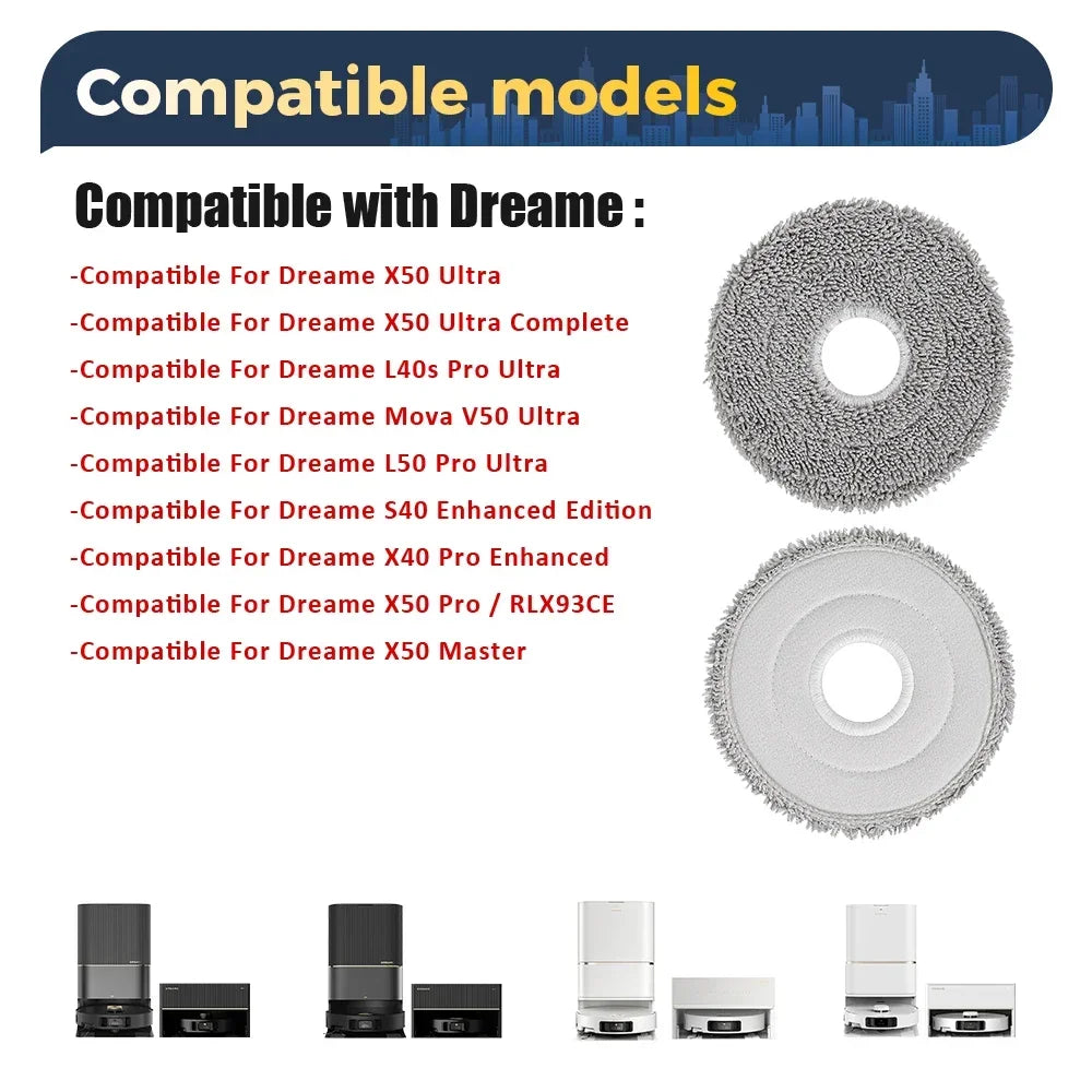Mop Pad For Dreame L10/L20/L30 Ultra/X10/X40/X50 Ultra/X20/X