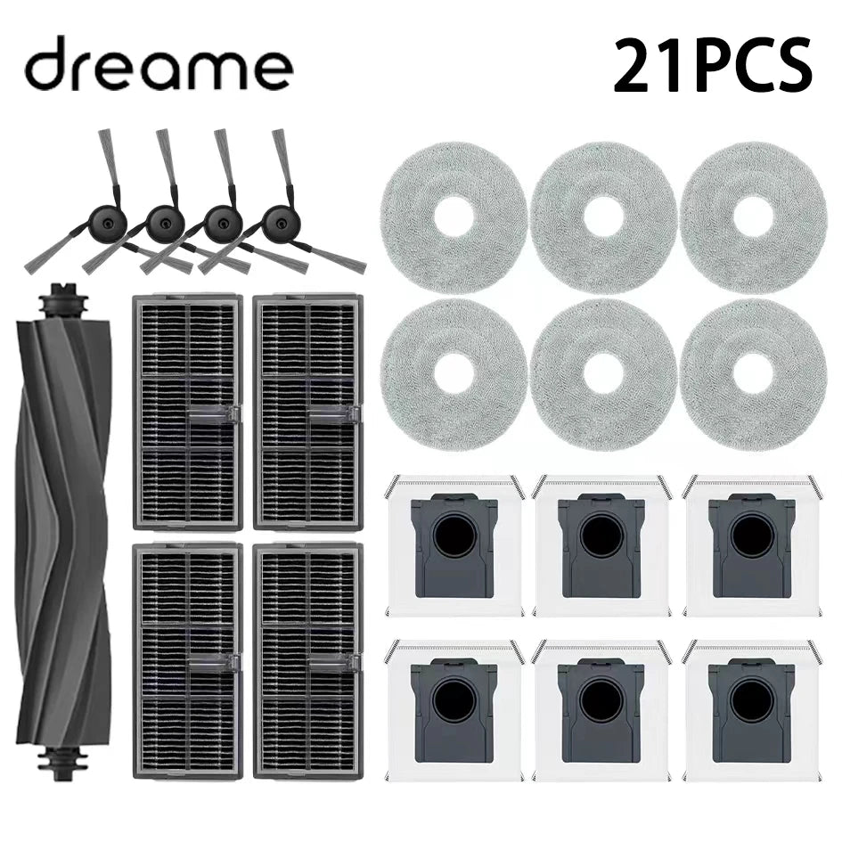 Dreame L10s Ultra Gen3 / L30s Pro Ultra Robot Vacuum Spare Parts Main Side Brushes Mop Cloths HEPA Filters Dust Bags Accessories